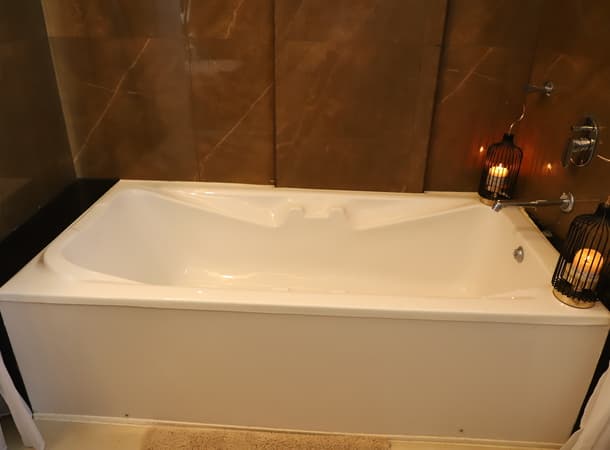 Bathroom with hot water