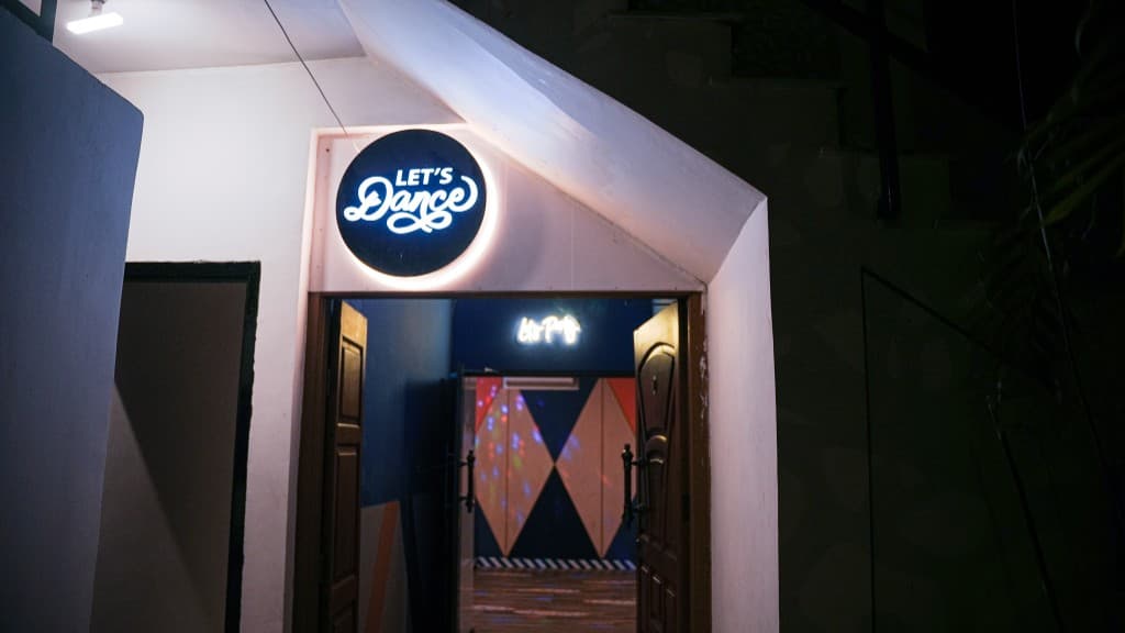 Dance floor entrance wide view